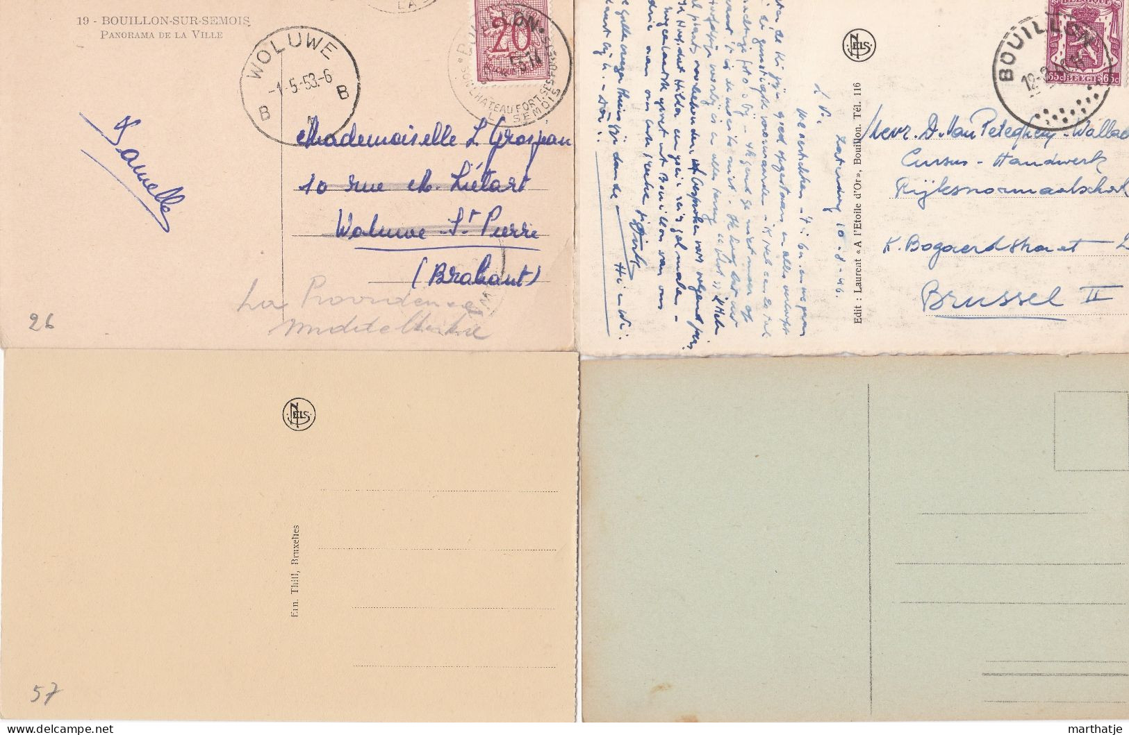39 cartes postales de Bouillon - province Luxemburg - Belgique