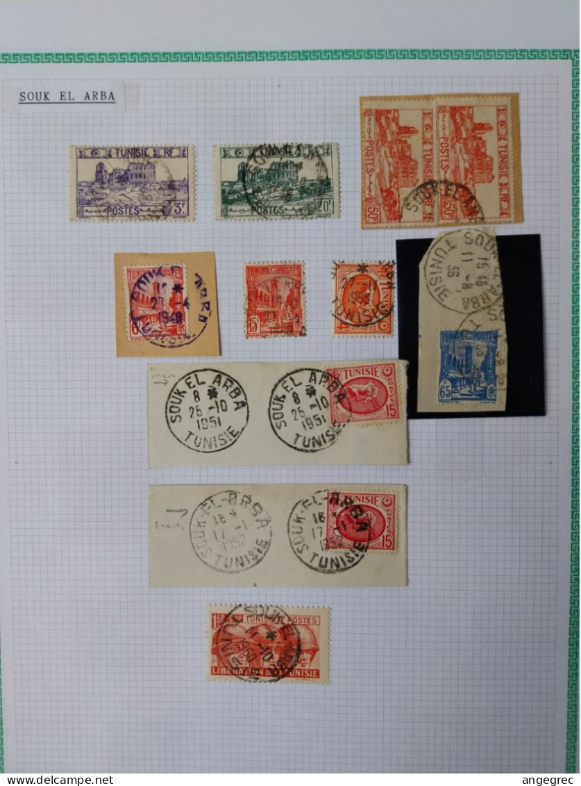 Tunisie Lot Timbre Oblitération Choisies  Souk El Arba  Dont Fragment Voir Scan - Used Stamps