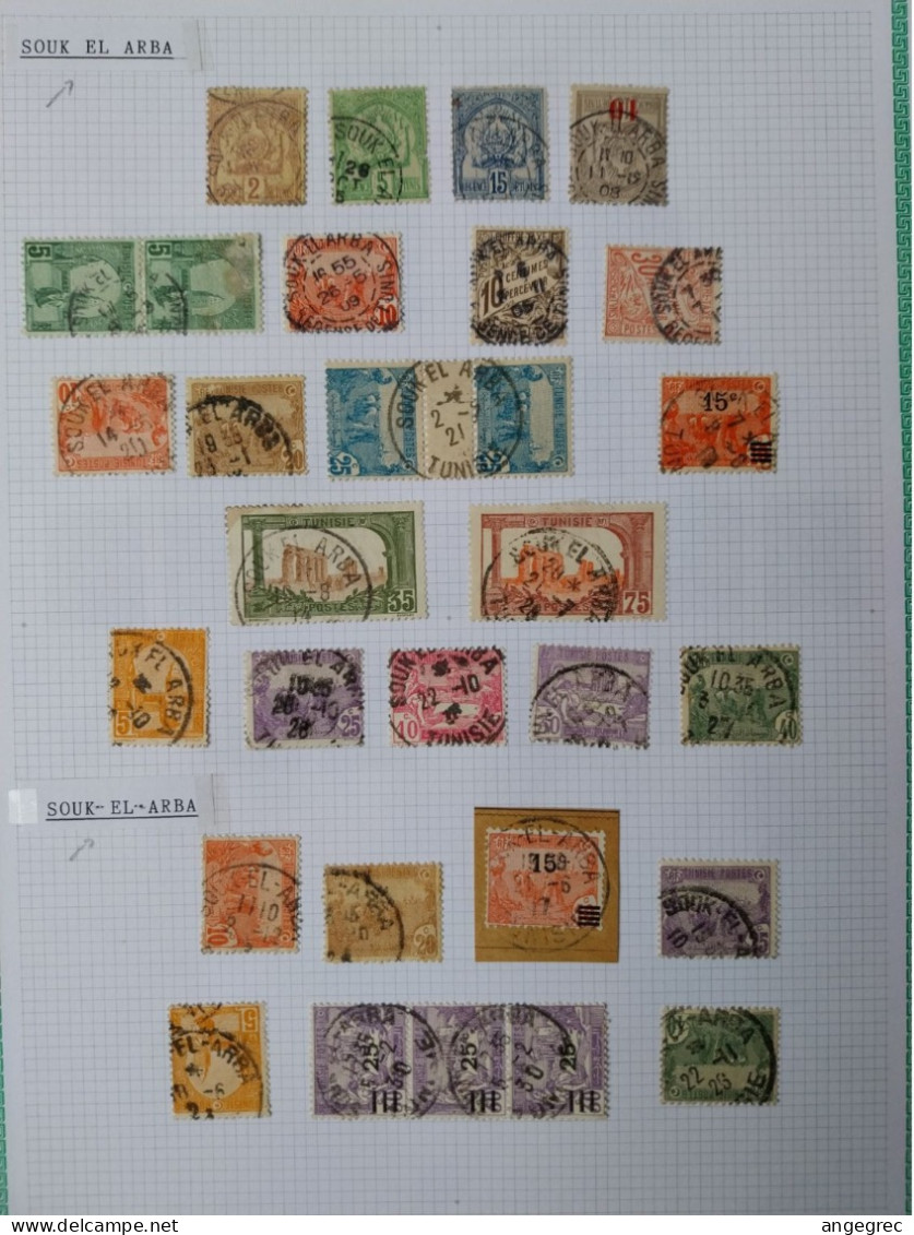 Tunisie Lot Timbre Oblitération Choisies  Souk El Arba  Dont Fragment Voir Scan - Used Stamps