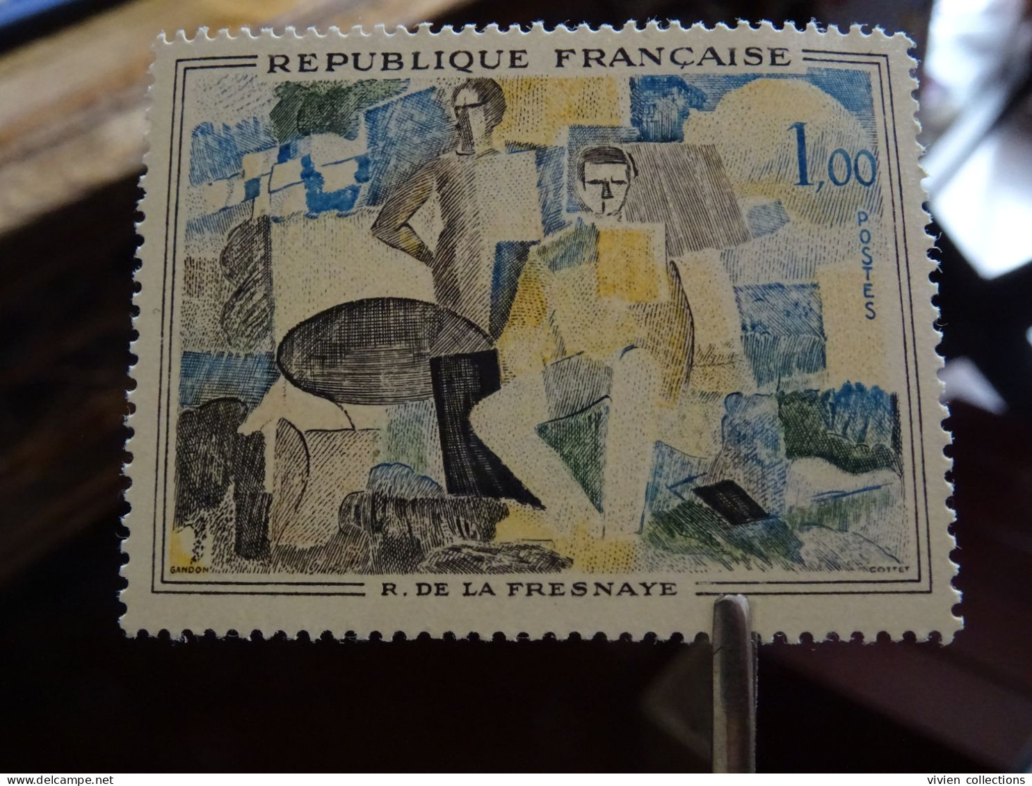 France Superbe Variété Sans La Couleur Rouge Tableau 14 Juillet N° 1322 Neuf * + état Voir Photos (un Point En Haut) - Unused Stamps
