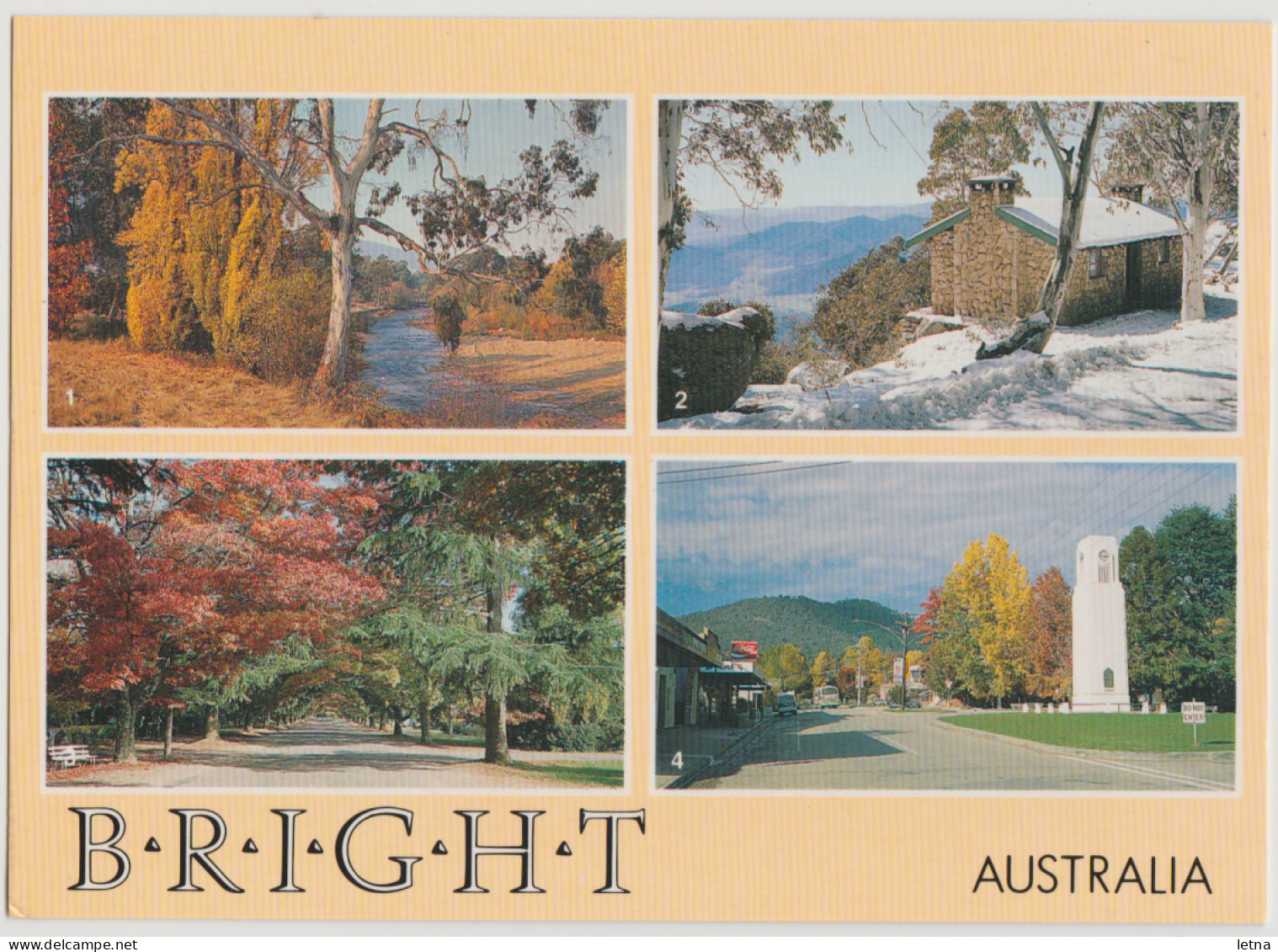 Australia VICTORIA VIC Mountain Landscape Town Views BRIGHT Nucolorvue 12BR001 Postcard C1980s - Autres & Non Classés