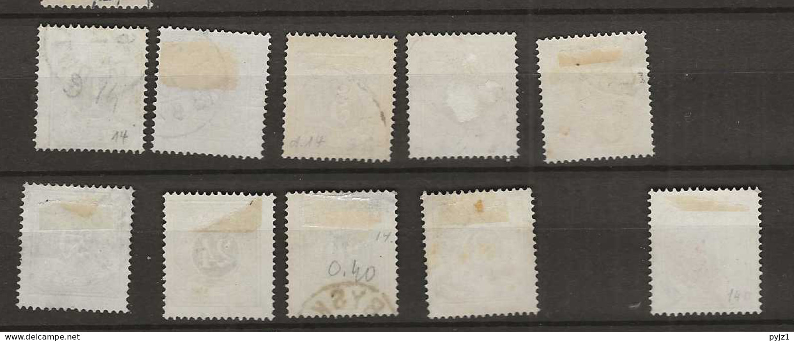 1874 USED Sweden Mi 1-10A Perf 14 - Strafport