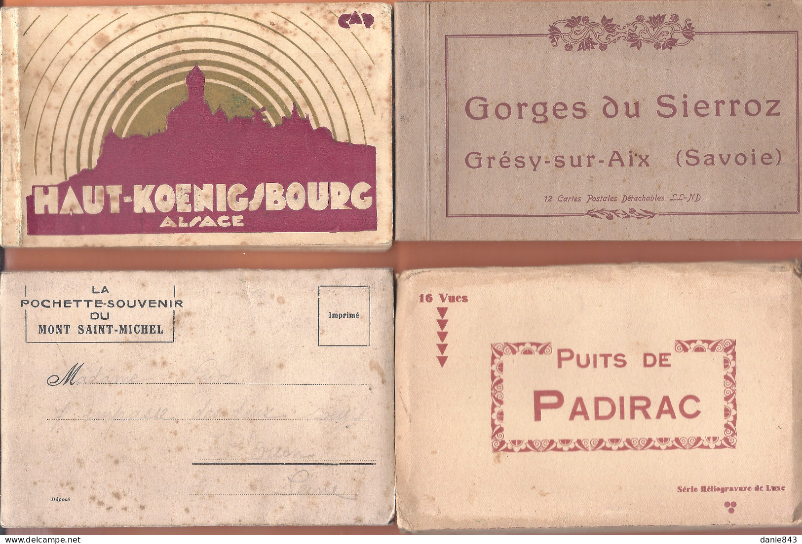 Lot de 80 carnets CPA et CPSM + 2 doc divers, Villes & sites de France + de 1000 cartes - Tous les carnets sont visibles
