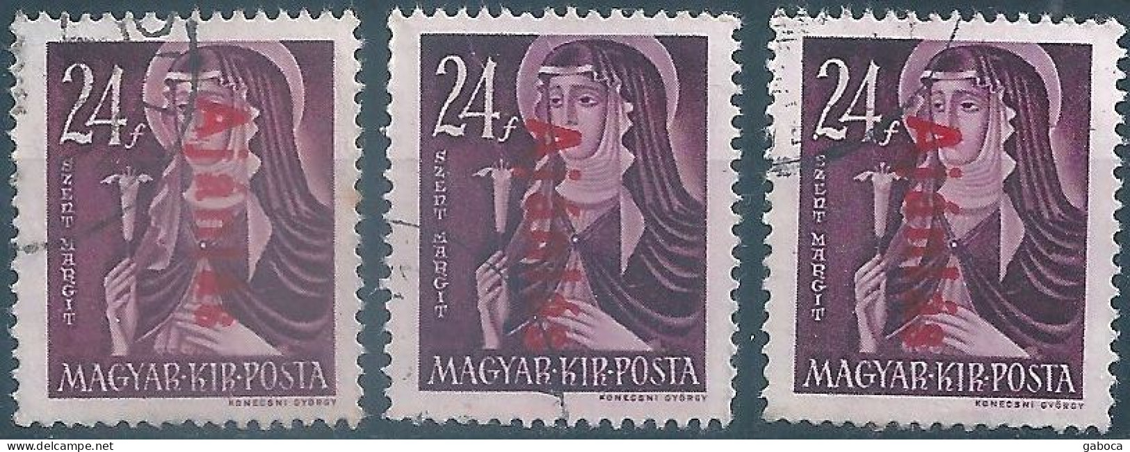 C5900 Hungary Personality Saint Margaret History Woman Royalty Monastery Used 3xERROR - Femmes Célèbres