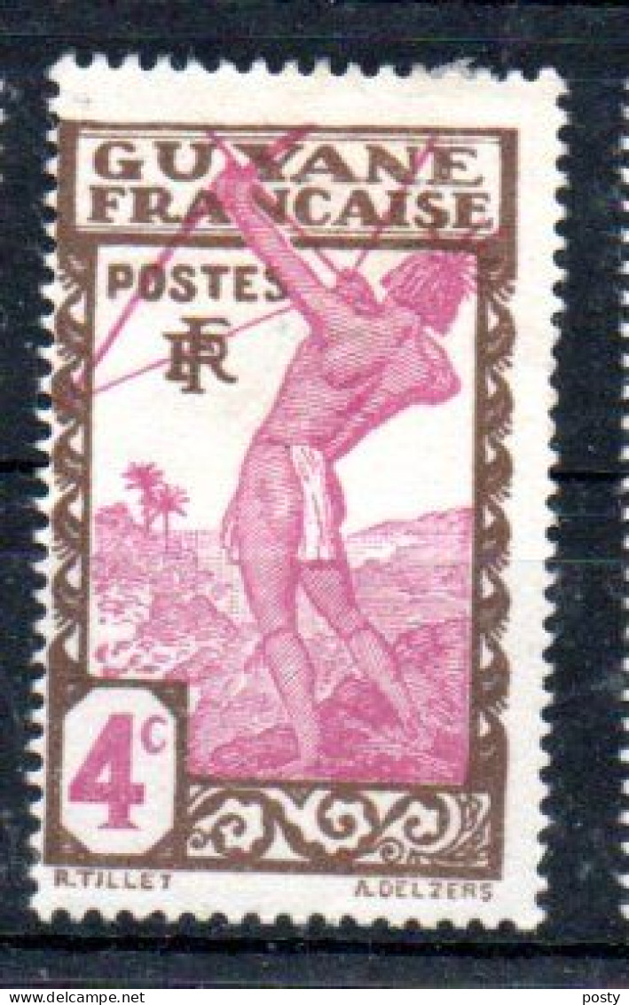 GUYANE FRANCAISE - FRENCH GUYANA - 1929 - INDIGENE TIRANT A L'ARC - LOCAL WARRIOR WITH BOW - 4ç - - Nuevos