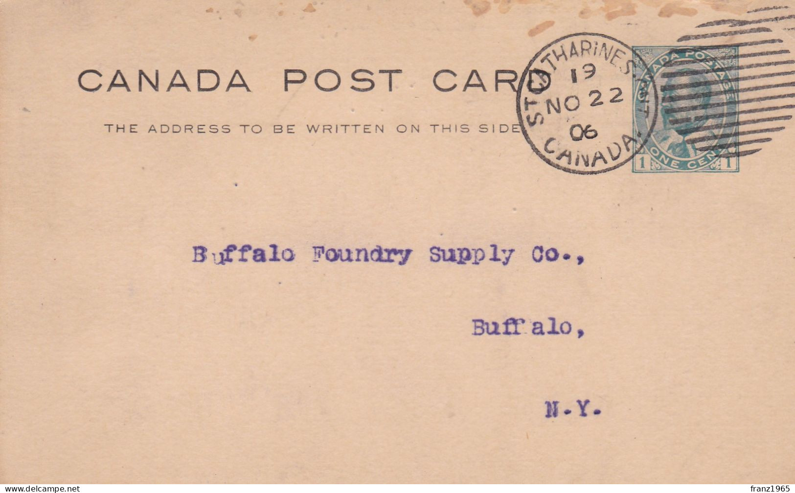 From Canada To USA - 1906 - Covers & Documents