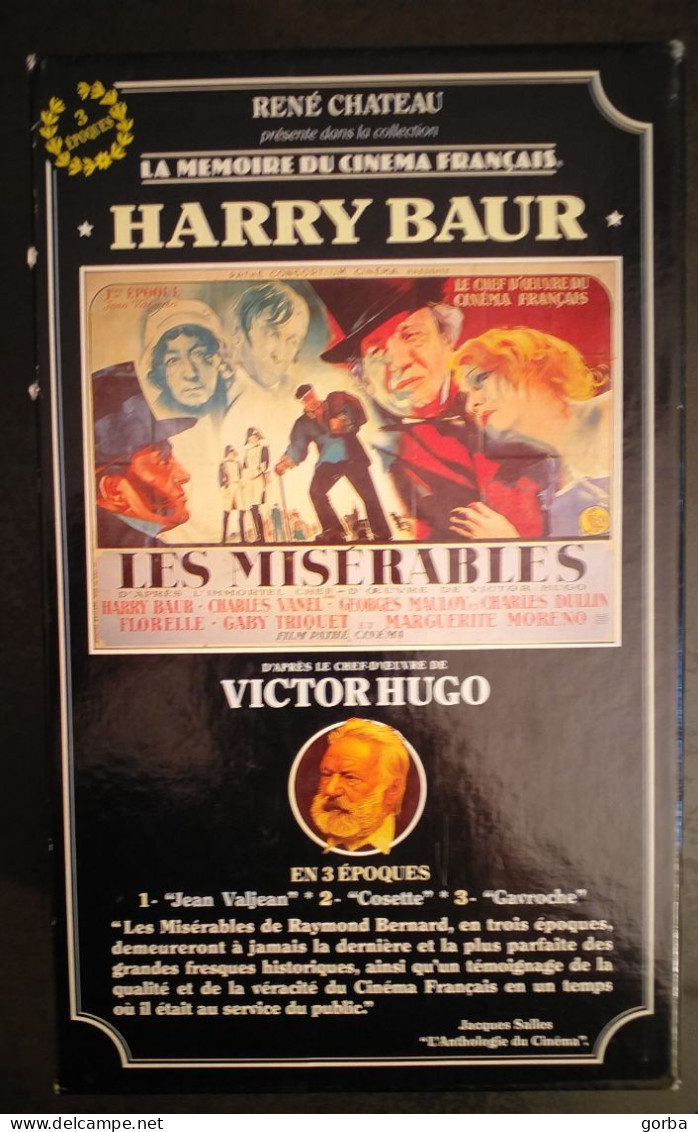 *Cofret De 3 Cassettes K7 VHS - LES MISERABLES De Harry Baur - Harry Baur, Charles Vanel, Charles Dullin - Classiques