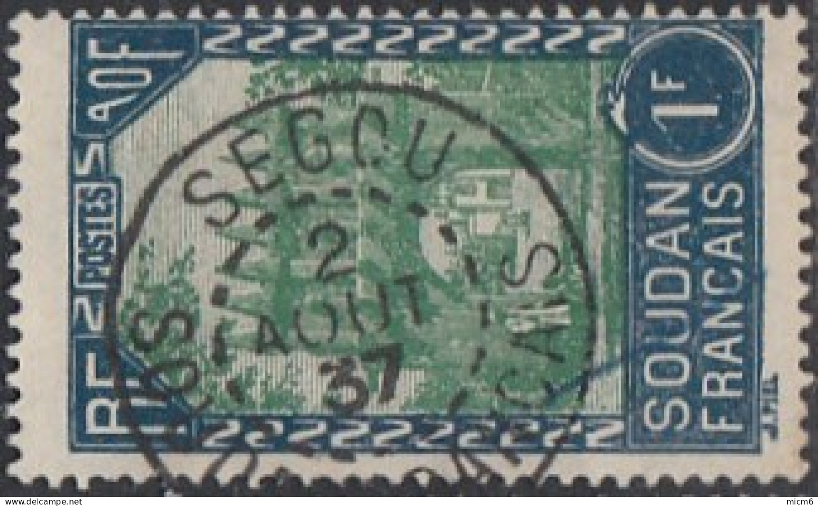 Soudan Français 1920-1944 - Segou Sur N° 78 (YT) N° 75 (AM). Oblitération De 1937. - Autres & Non Classés