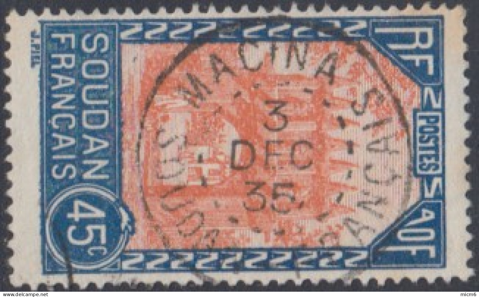 Soudan Français 1920-1944 - Macina Sur N° 71 (YT) N° 70 (AM). Oblitération De 1935. - Other & Unclassified