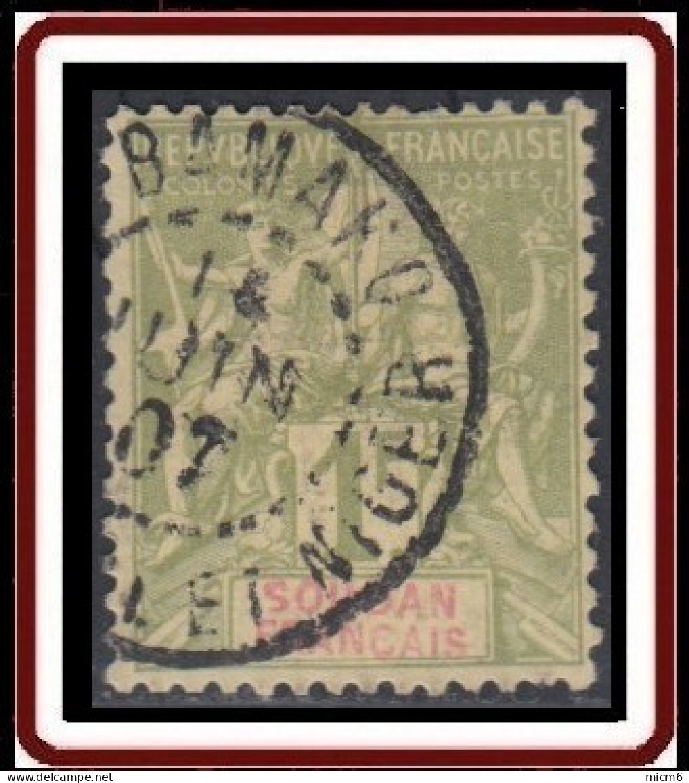 Soudan Français 1894-1900 - Bamako Sur N° 15 (YT) N° 15 (AM). Oblitération De 1907. - Used Stamps