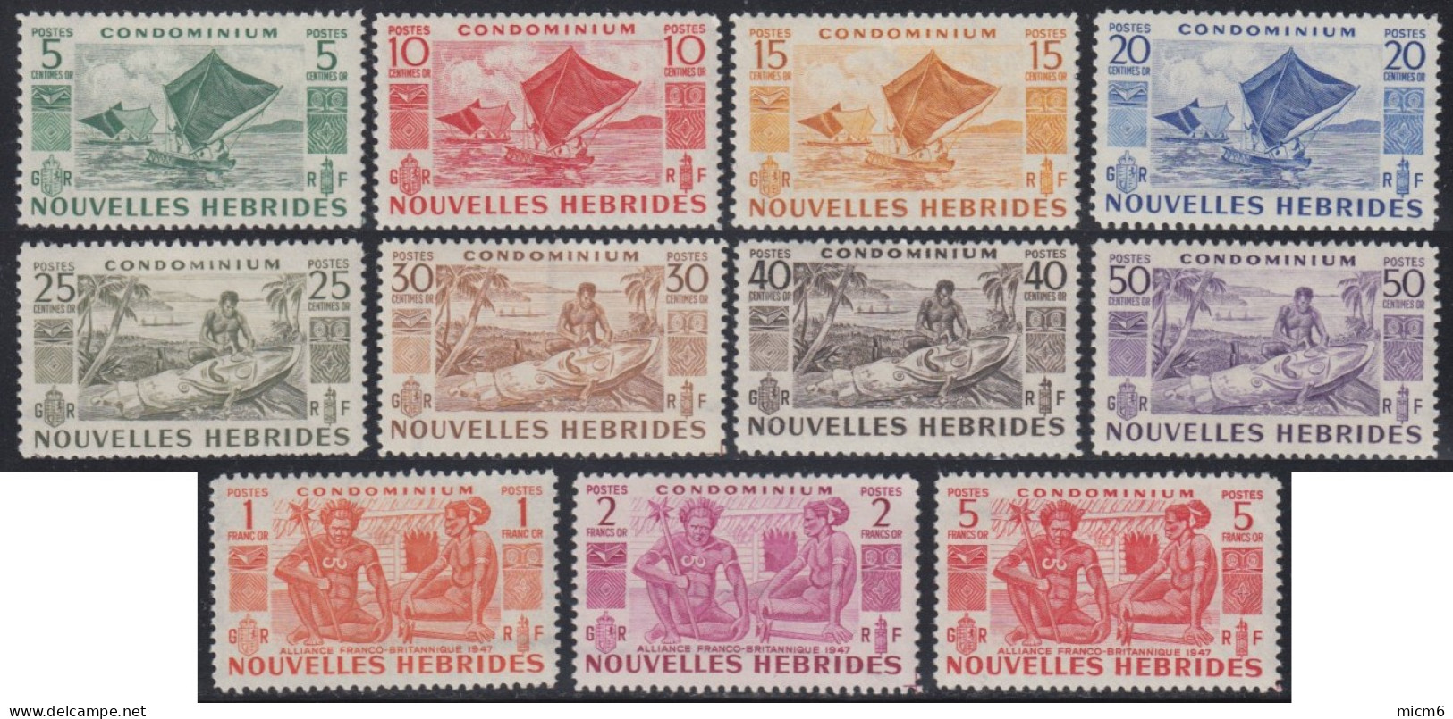 Nouvelles Hébrides - N° 144 à 154 Neufs **. - Unused Stamps