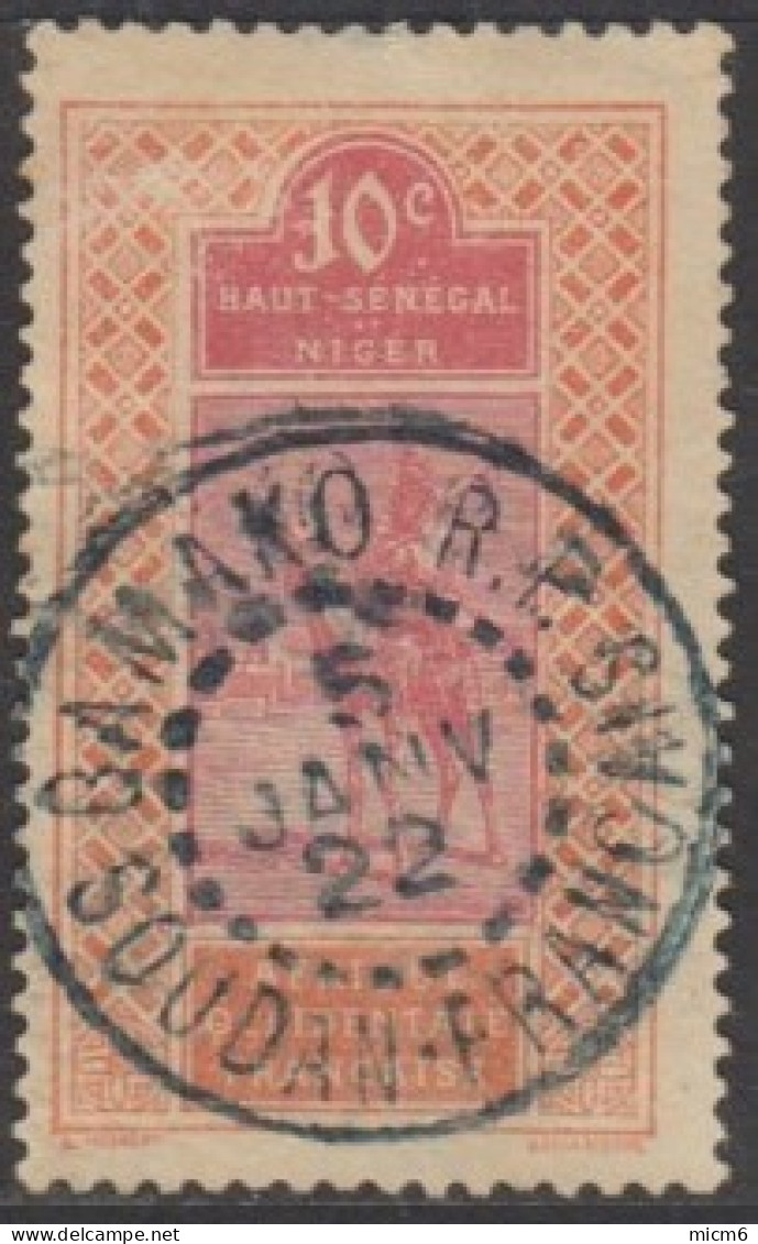 Haut-Sénégal Et Niger - Bamako RP Sur N° 22 (YT) N° 22 (AM). Oblitération De 1922. - Autres & Non Classés