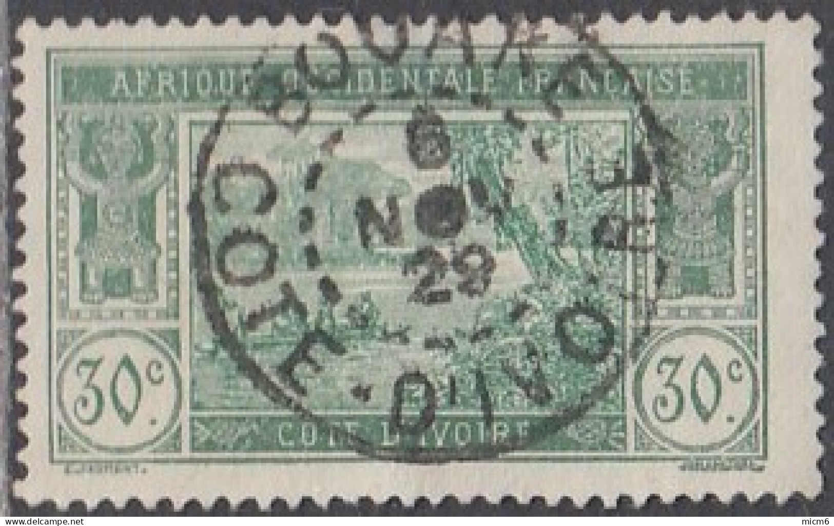 Côte D'Ivoire 1913-1944 - Bouake Sur N° 68 (YT) N° 81 (AM). Oblitération De 1929. - Autres & Non Classés