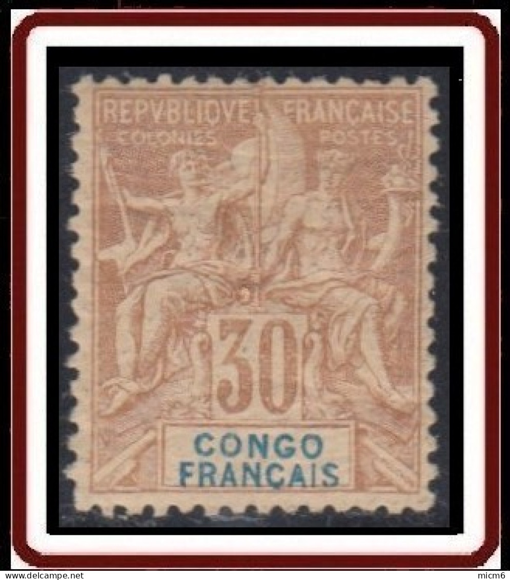 Congo Français 1892-1900 - N° 20 (YT) N° 20 (AM) Neuf *. - Nuevos