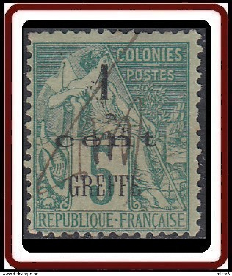 Colonies Générales - N° 49 (YT) N° 49 (AM) Oblitéré Surcharge Fiscale Indochine : 1 Cent GREFFE. - Autres & Non Classés