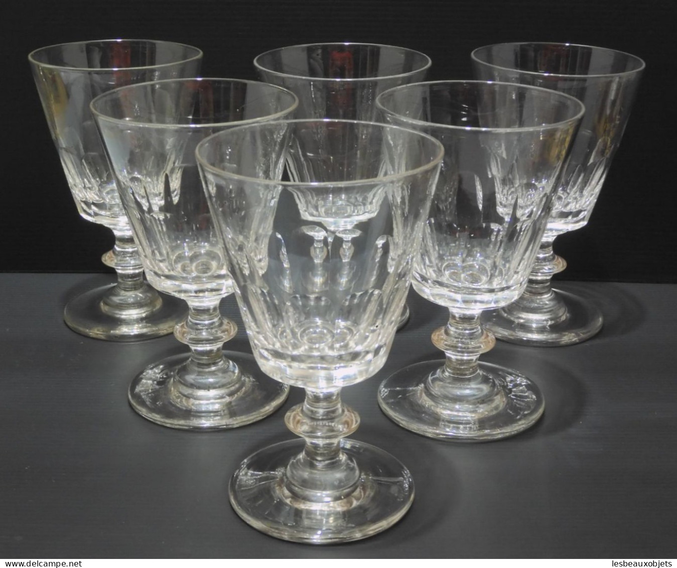 -6 VERRES A EAU CRISTAL LOUIS PHILIPPE XIXe CATON SAINT LOUIS Déco TABLE     E - Glass & Crystal