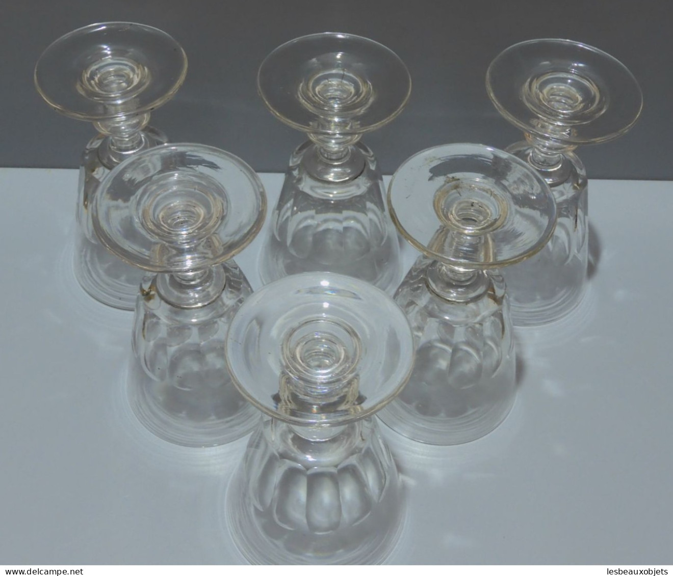 -6 VERRES A EAU CRISTAL LOUIS PHILIPPE XIXe CATON SAINT LOUIS déco TABLE     E