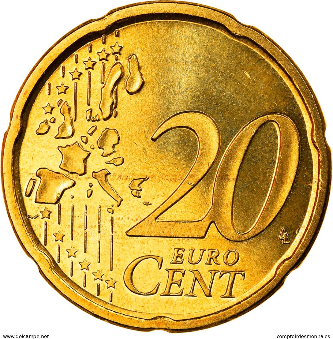 Espagne, 20 Euro Cent, 2005, Madrid, FDC, Laiton, KM:1044 - Spagna