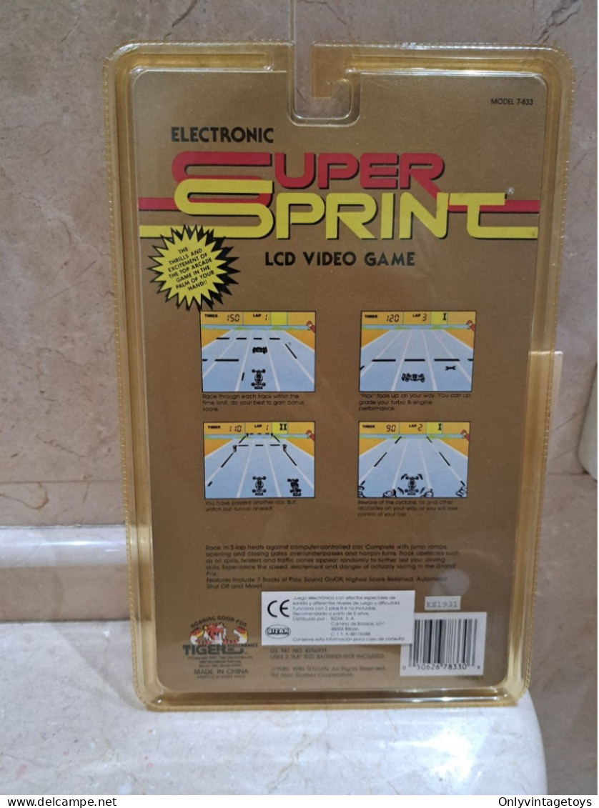 SUPER SPRINT LCD TIGER VIDEO GAME RARE VINTAGE NEW AND SEALED - Oud Speelgoed