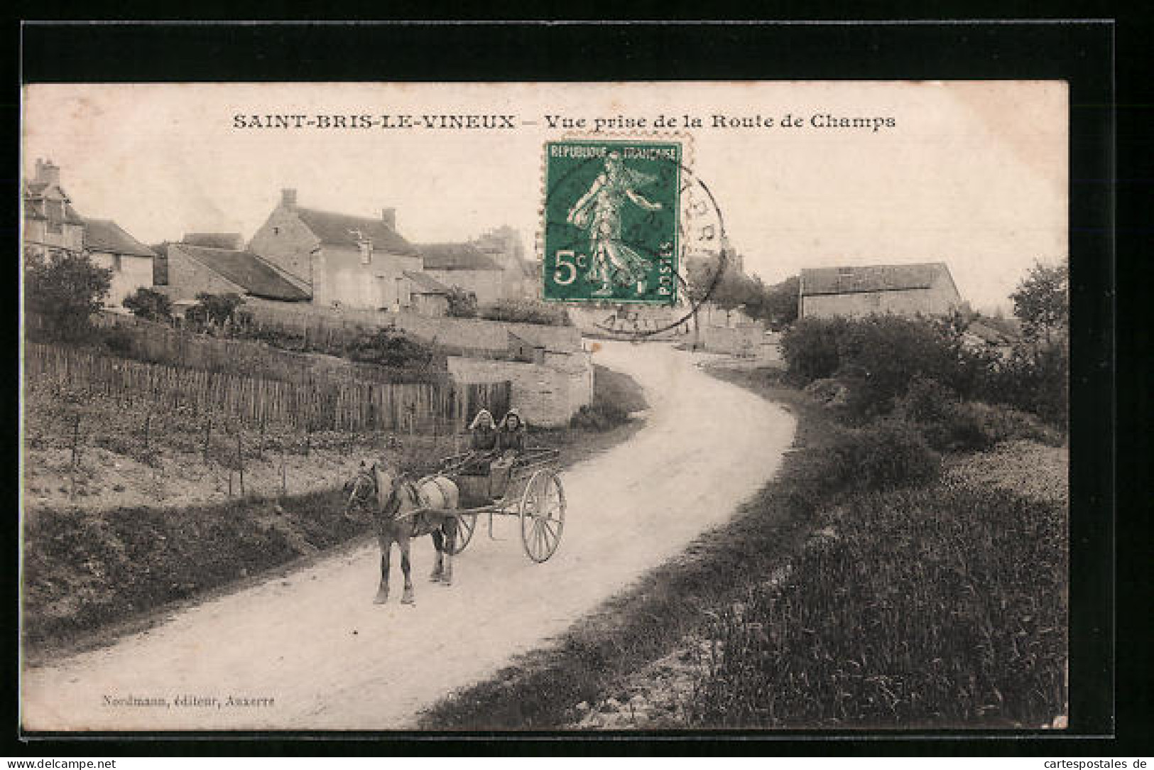 CPA Saint-Bris-le-Vineux, Vue Prise De La Route De Champs  - Saint Bris Le Vineux