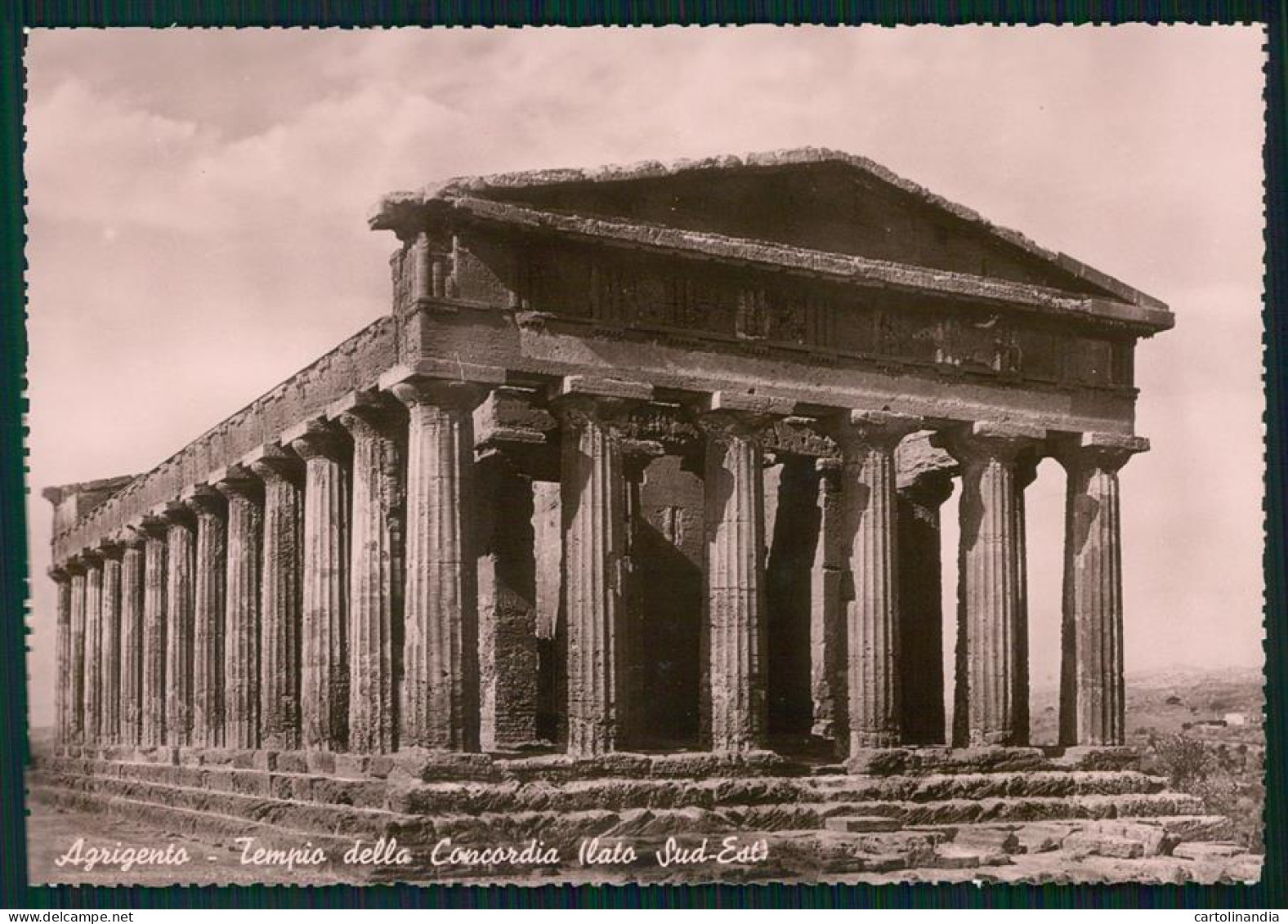 Agrigento Città Tempio Della Concordia Foto FG Cartolina MZ4937 - Agrigento