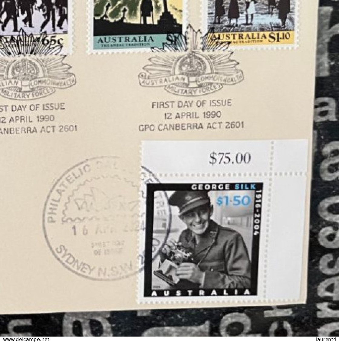 16-4-2024 (4 X 22) Australia ANZAC 2024 - New Stamp Issued 16-4-2024 (on 1990 Over-printed Cover) - FDC