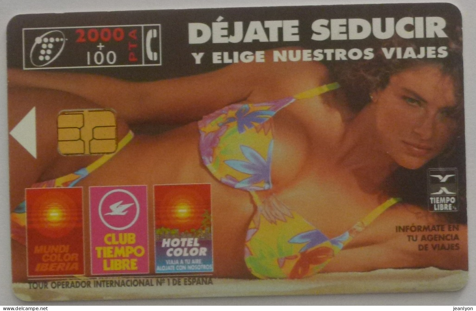 FEMME EN MAILLOT DE BAIN / POITRINE - Publicité Pour Voyage - Carte Téléphone Espagne 2000 Utilisée - Fashion