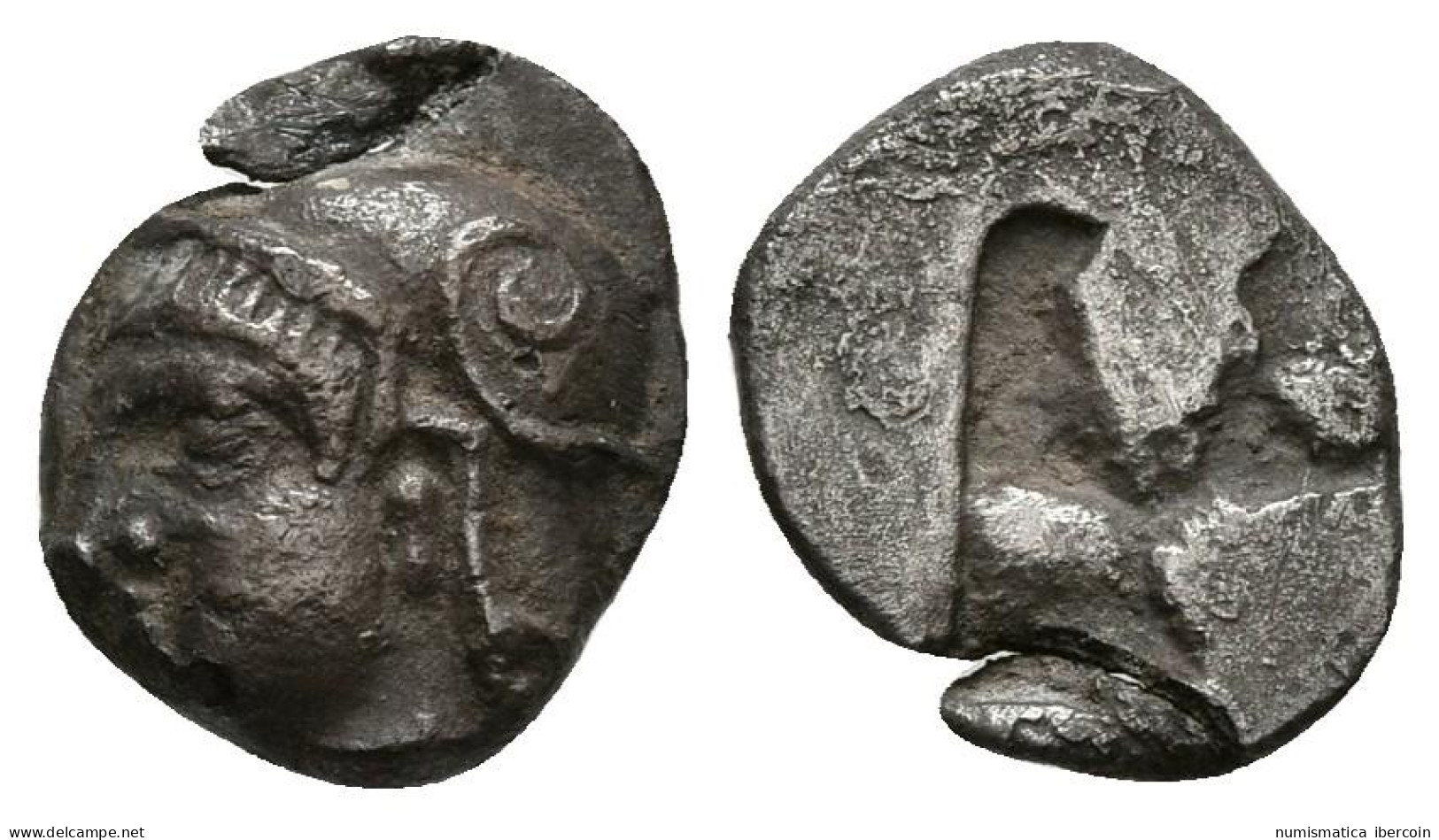 EMPORITON. Obolo. Sant Martí De Empúrias (Gerona). 450-400 A.C. A/ Cabeza Con C - Other & Unclassified