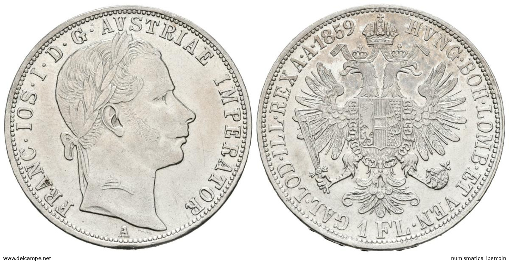 AUSTRIA. 1 Florín. 1859 A. Km#2219. Ar. 12,35g. EBC. - Sonstige & Ohne Zuordnung