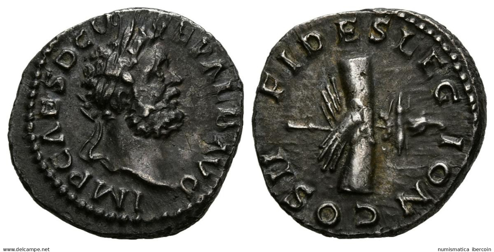 CLODIO ALBINO. Denario. (Ar. 3,44g/18mm). 195-197 D.C. Lugdunum. (RIC 20b). EBC - Les Sévères (193 à 235)