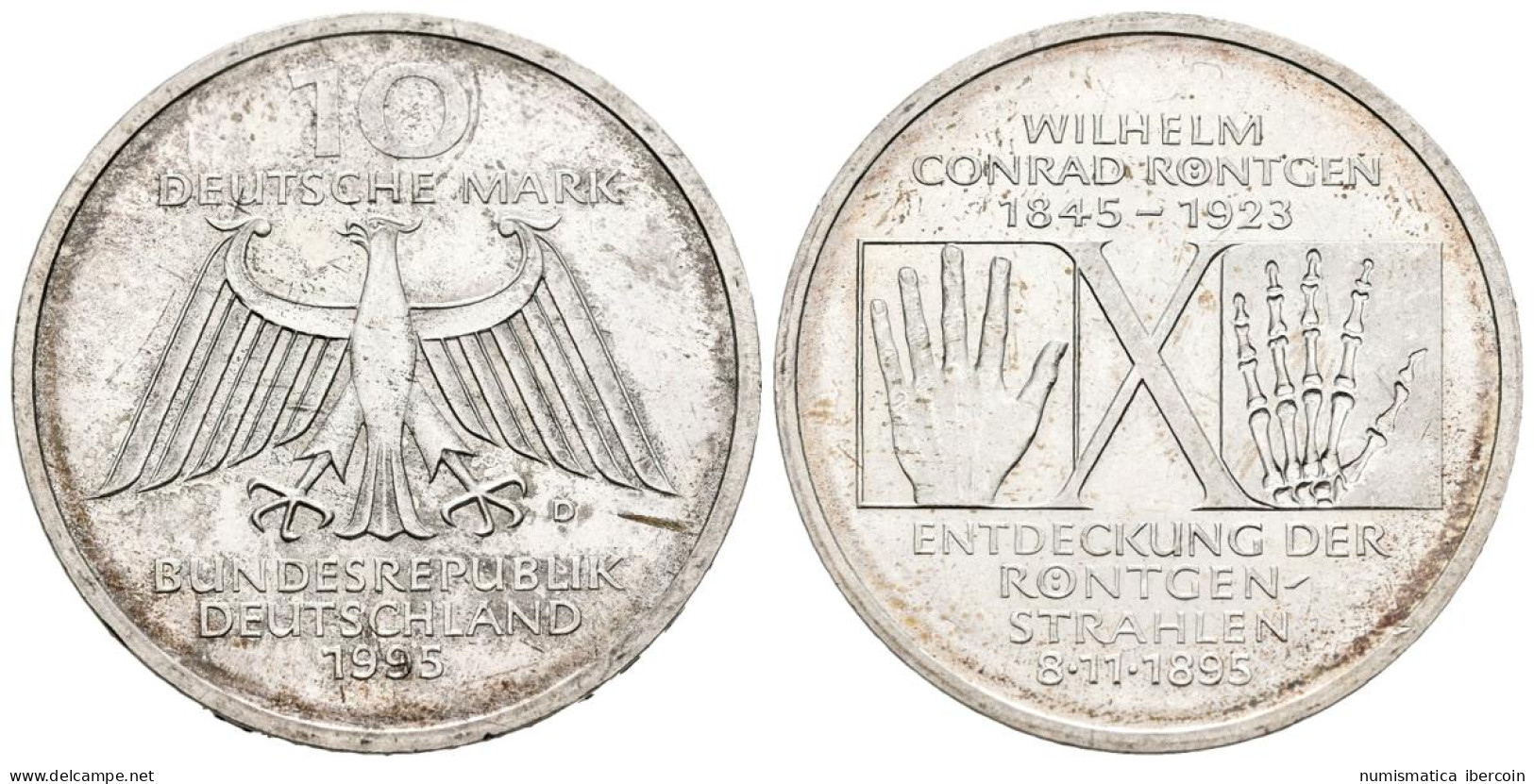 ALEMANIA. 10 Marcos (Ar. 15,46g/33mm). 1995. Munich D. 150  Aniversario Del Nac - Other & Unclassified