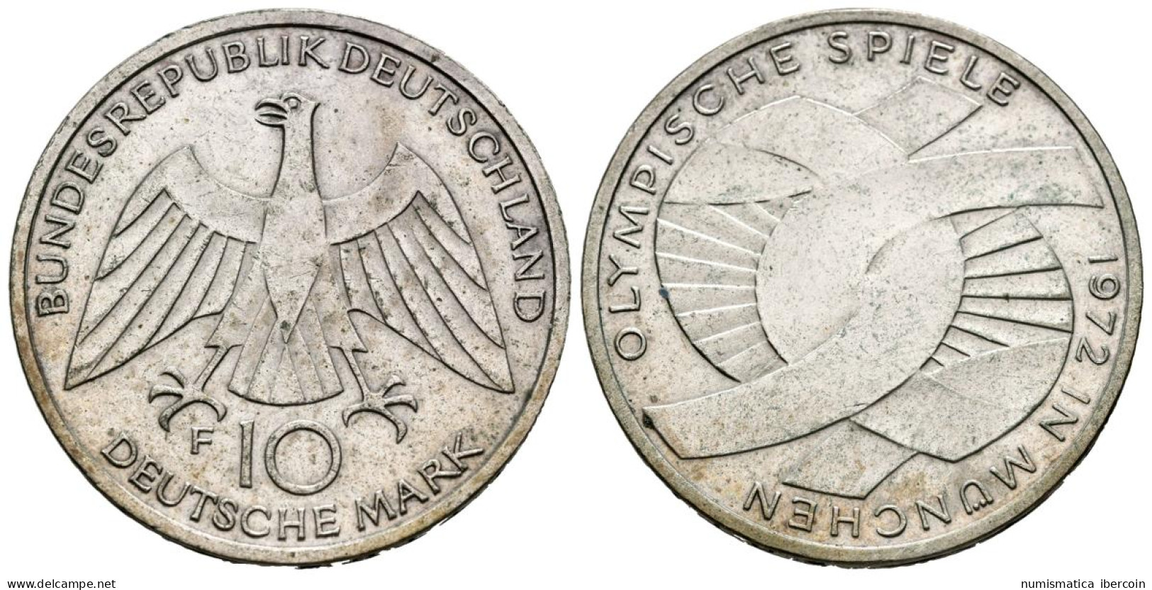 ALEMANIA. 10 Marcos (Ar. 15,51g/33mm). 1972. Stuttgart F. Juegos Olímpicos De M - Sonstige & Ohne Zuordnung