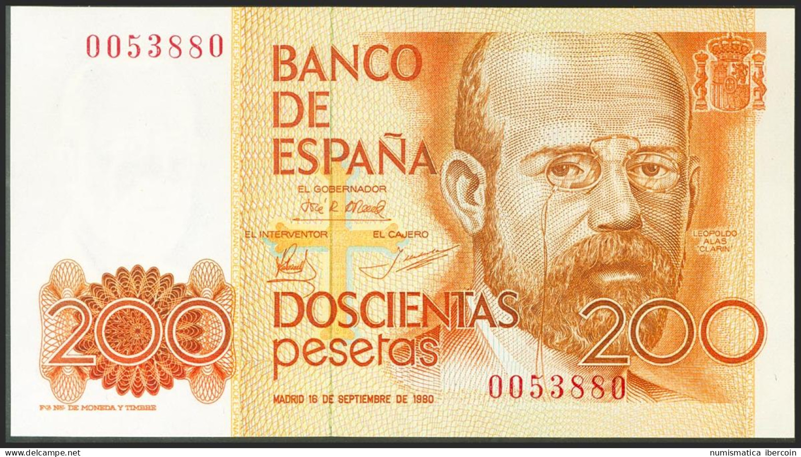 200 Pesetas. 16 De Septiembre De 1980. Sin Serie Y Numeración Muy Baja. (Edifil - Altri & Non Classificati