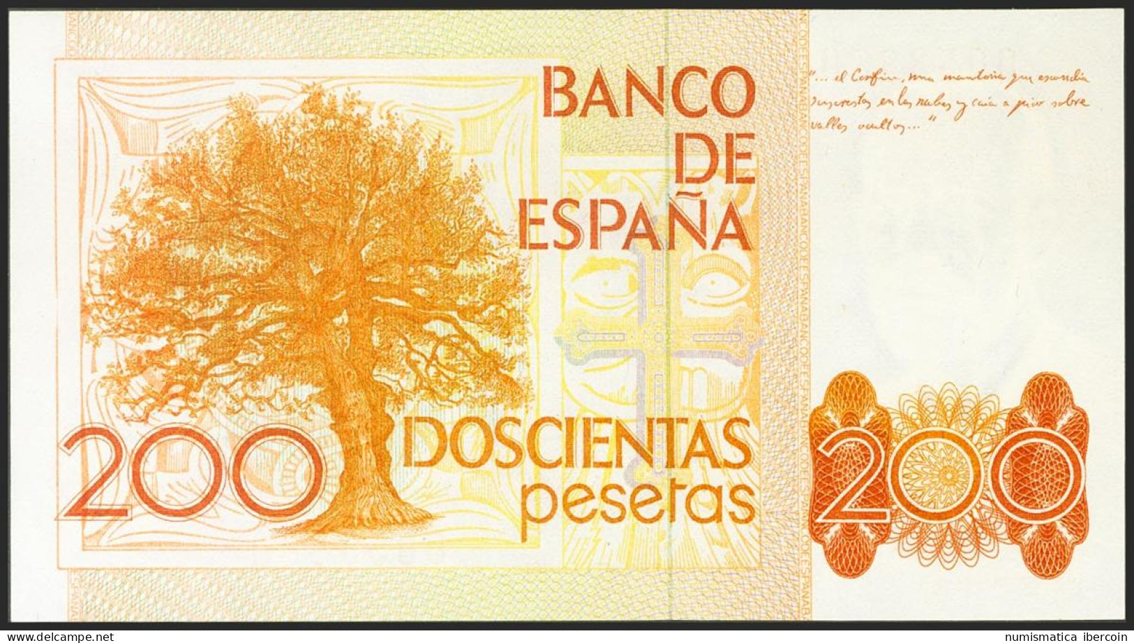 200 Pesetas. 16 De Septiembre De 1980. Sin Serie Y Numeración Muy Baja. (Edifil - Autres & Non Classés