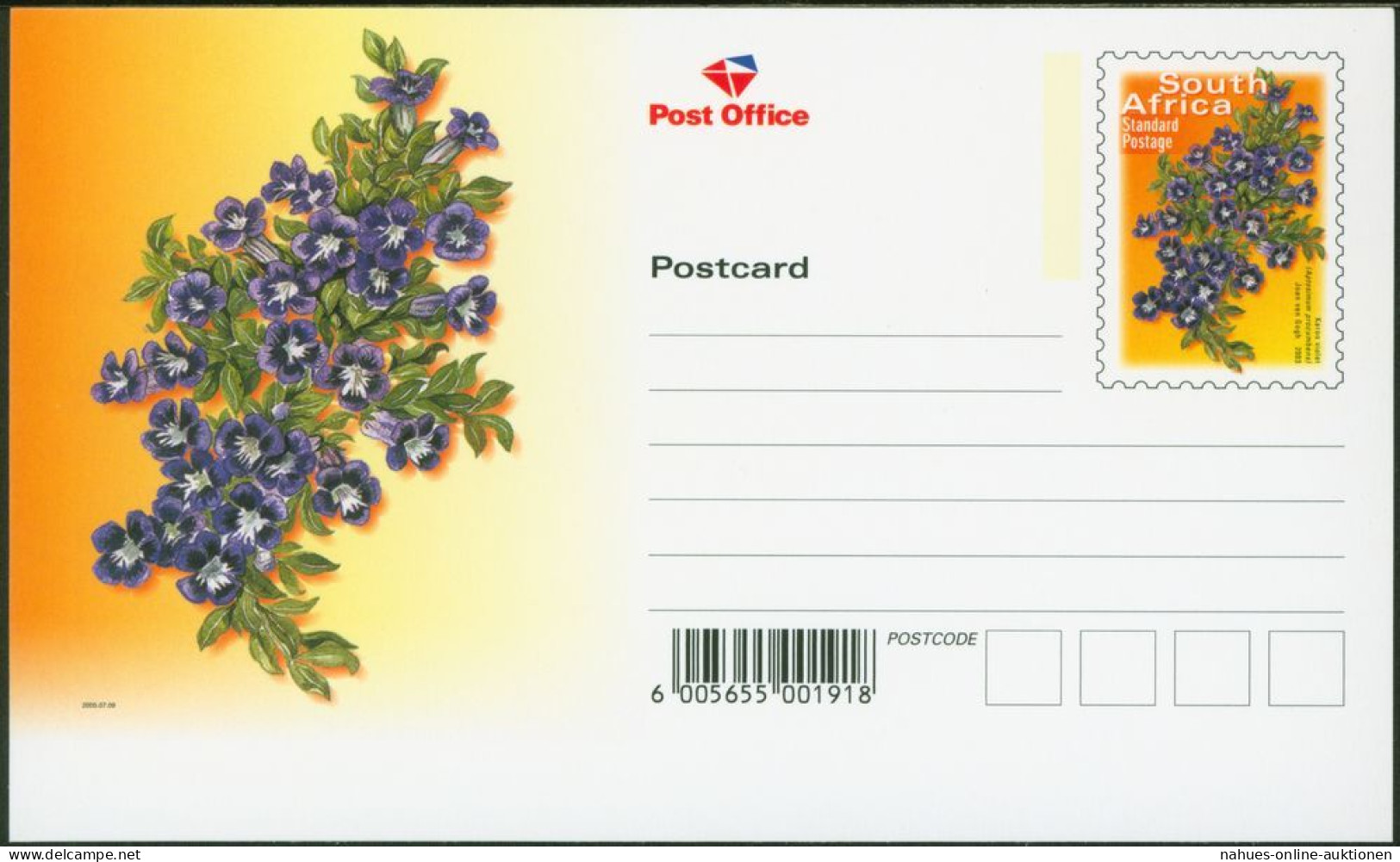 Südafrika Ganzsachen Blumen Set Von 5 Postcards Ohne Werteindruck 2003. - Covers & Documents