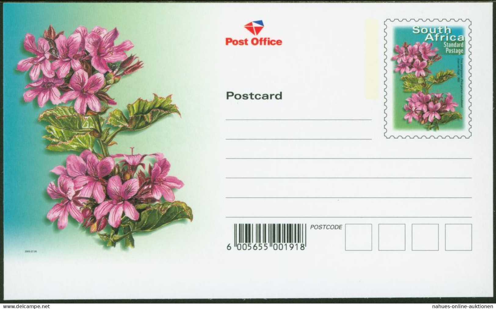Südafrika Ganzsachen Blumen Set Von 5 Postcards Ohne Werteindruck 2003. - Covers & Documents