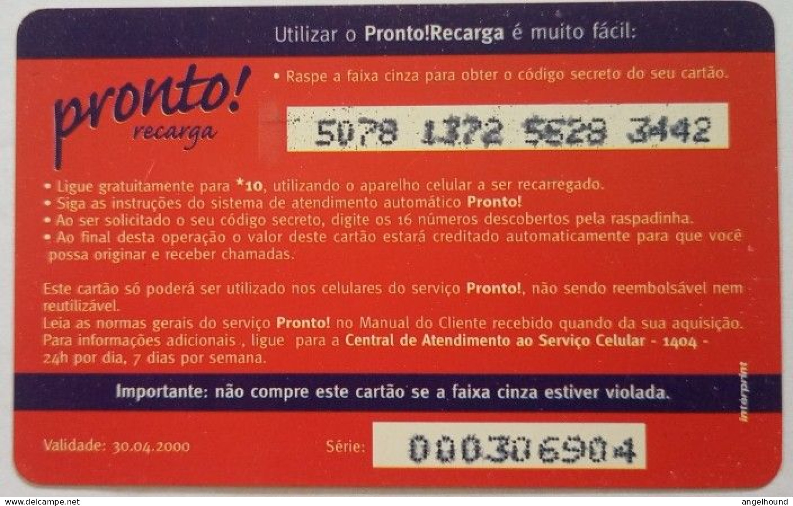 Brazil R$10 - Pronto Recarga - Brésil