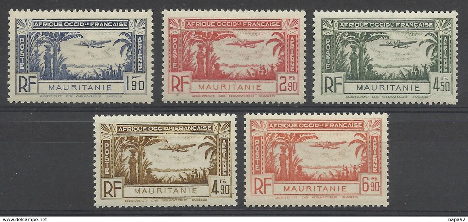 MAURITANIE - MAURITANIA 1940 - YT PA 1/5** - MNH - Ungebraucht