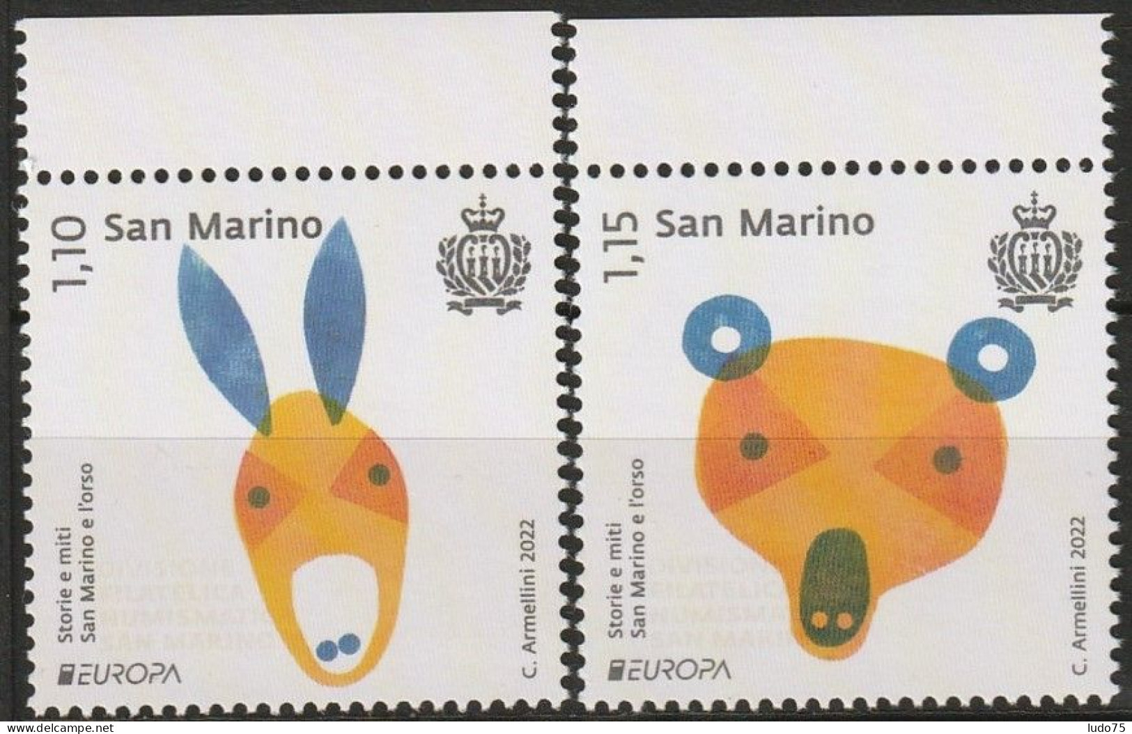 San Marino Saint Marin EUROPA CEPT 2022 Serie/set , Neuve/mint - 2022