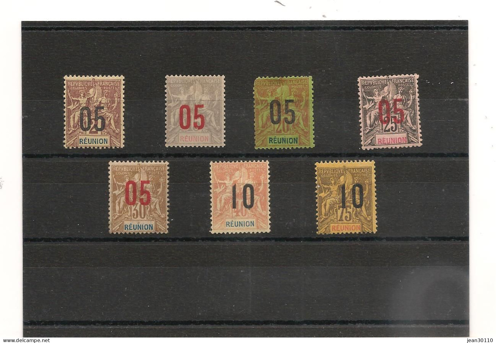 RÉUNION 1912 N°72/79 *et Oblitérés Cote: 20,00 € - Unused Stamps