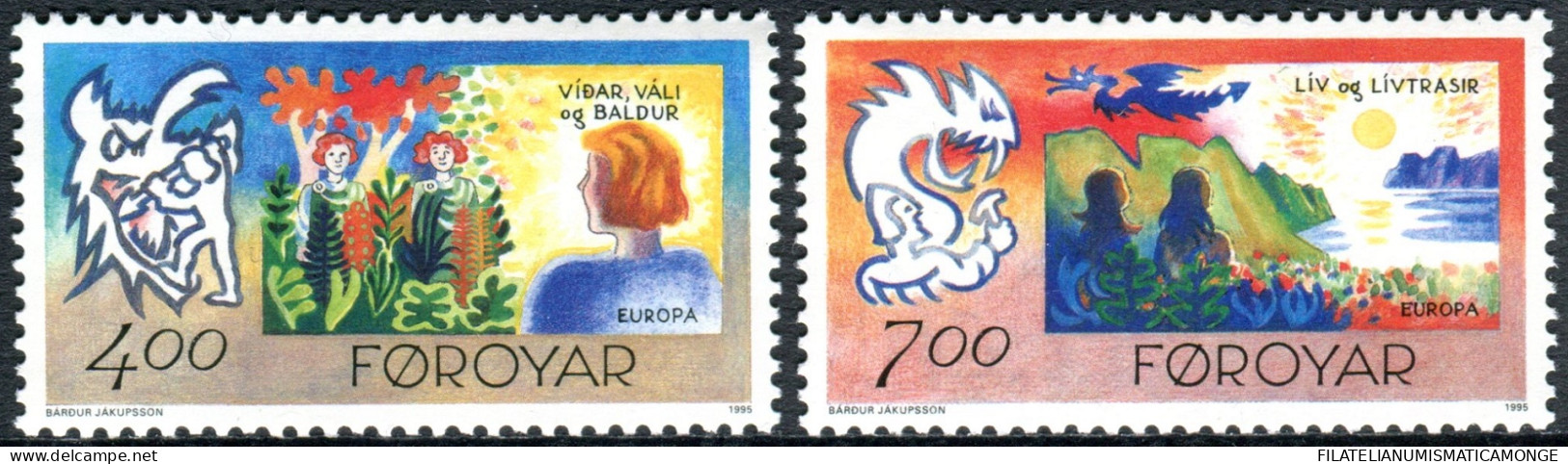  Tema Europa -    CEPT  Feroe 1995. Paz Y Libertad (2 Sellos) - Nº 272/273      - Färöer Inseln