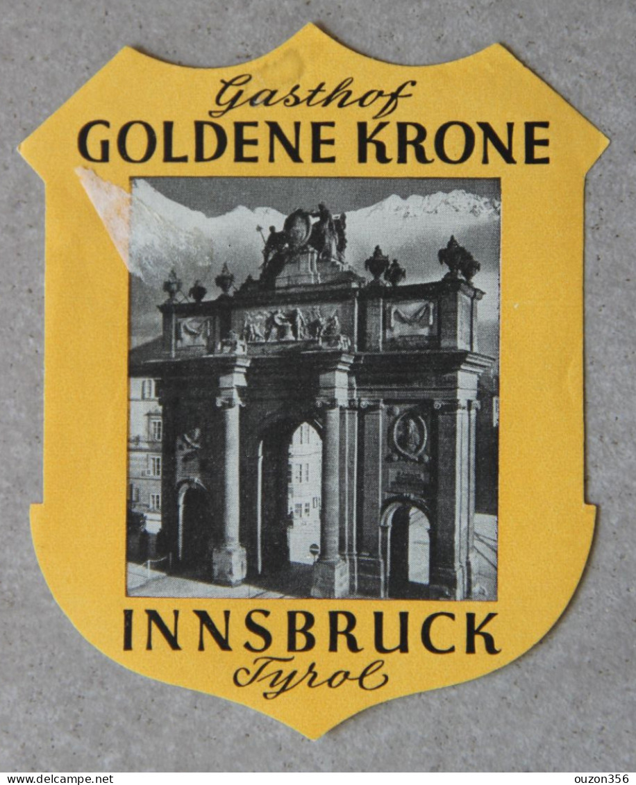 Etiquette Gasthof Goldene Krone, Innsbruck (Tyrol, Autriche) - Österreich