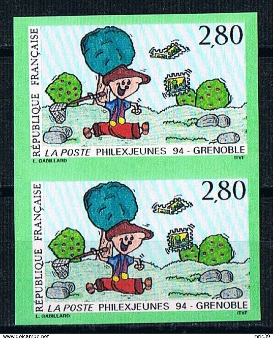 France 1994 N° 2877 Paire  Non Dentelé  IMP  Neuf MNH **  Philexjeunes - 1991-2000