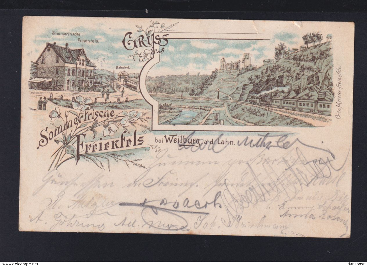 Dt. Reich Litho Freienfels Bei Weilburg Ad Lahn - Weilburg