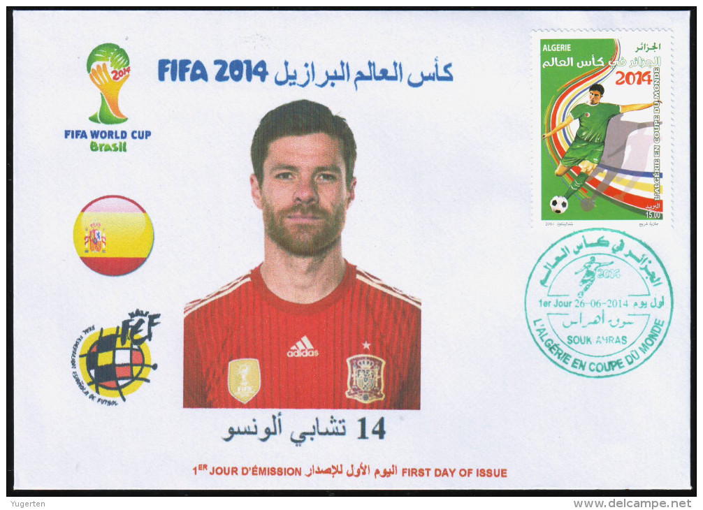 ALGERIE ALGERIA ALGERIEN ARGELIA - 2014 - BRAZIL FIFA World Cup Football - SPAIN Xabi ALONSO Soccer Fútbol - 2014 – Brazilië