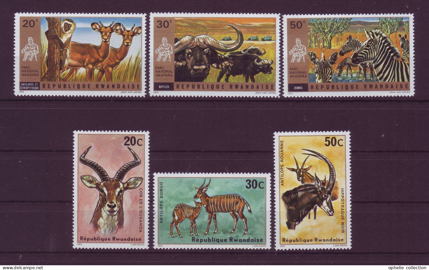 Afrique - Rwanda - Faune - 6 Timbres Différents - 7016 - Other & Unclassified