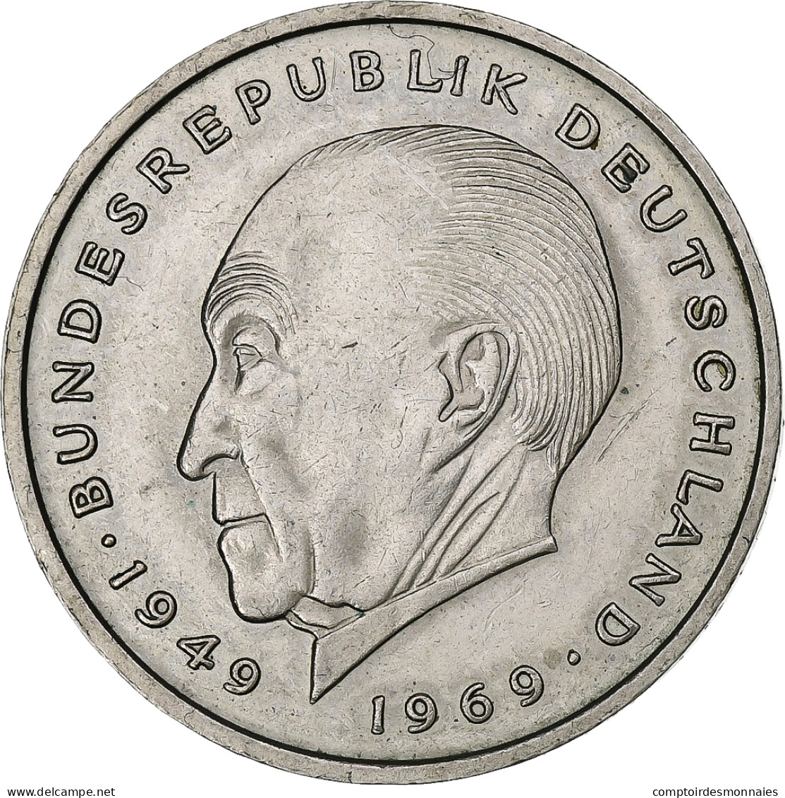 République Fédérale Allemande, 2 Mark, 1972, Stuttgart, Copper-Nickel Clad - 2 Marcos