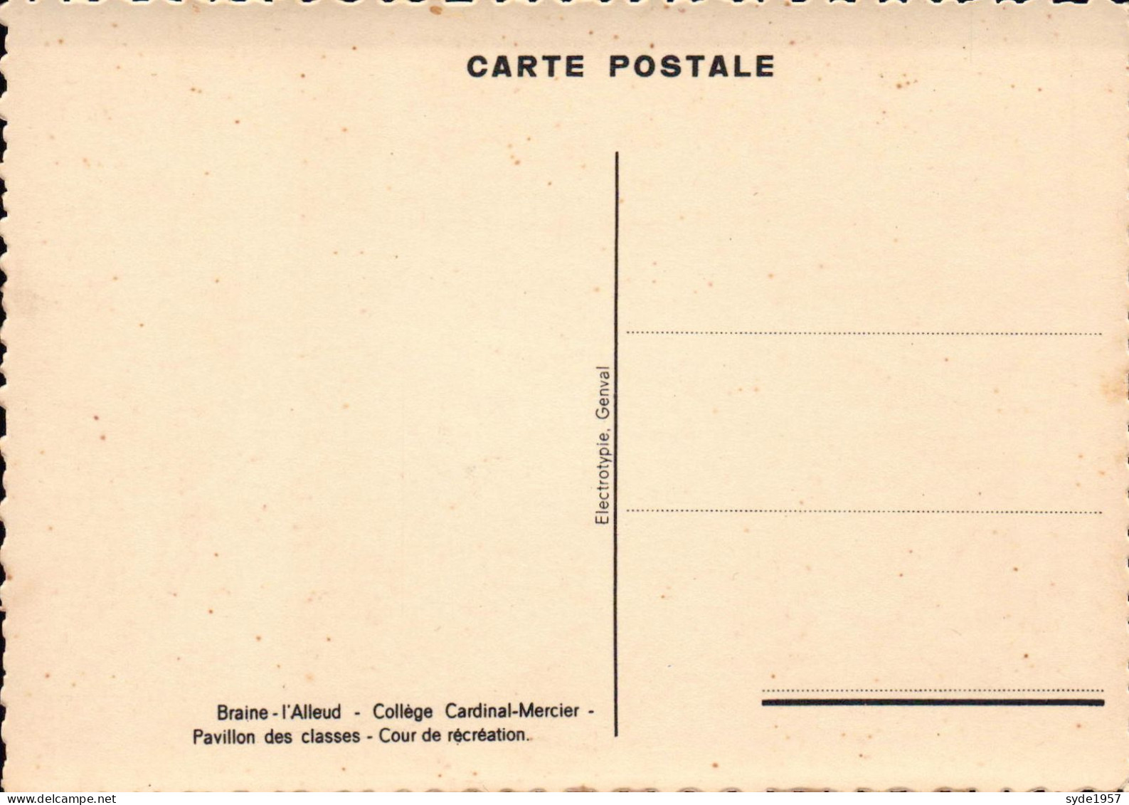 BRAINE-l'ALLEUD Collège Cardinal-Mercier Pavillon Des Classes, Cour De Récréation - Braine-l'Alleud