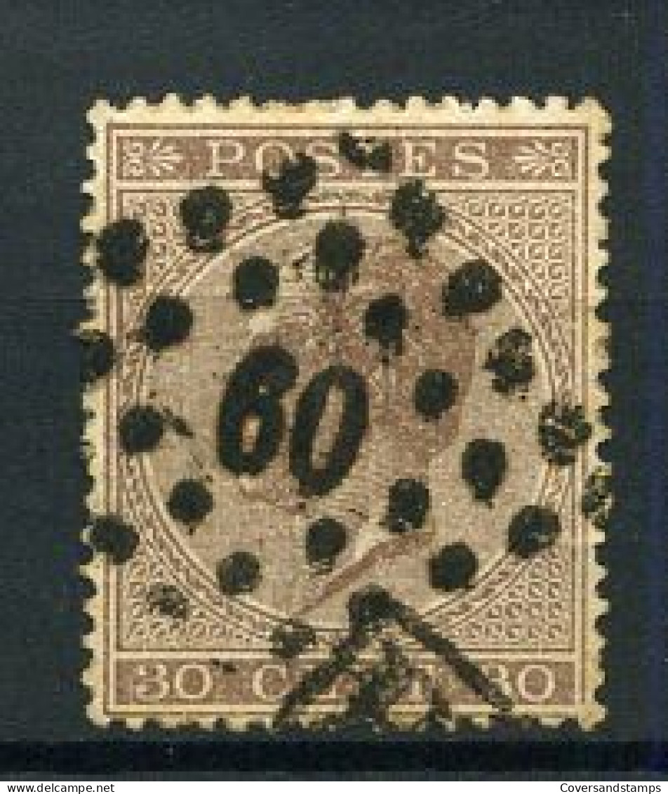 19A - Gest / Obl / Used - 1865-1866 Linksprofil