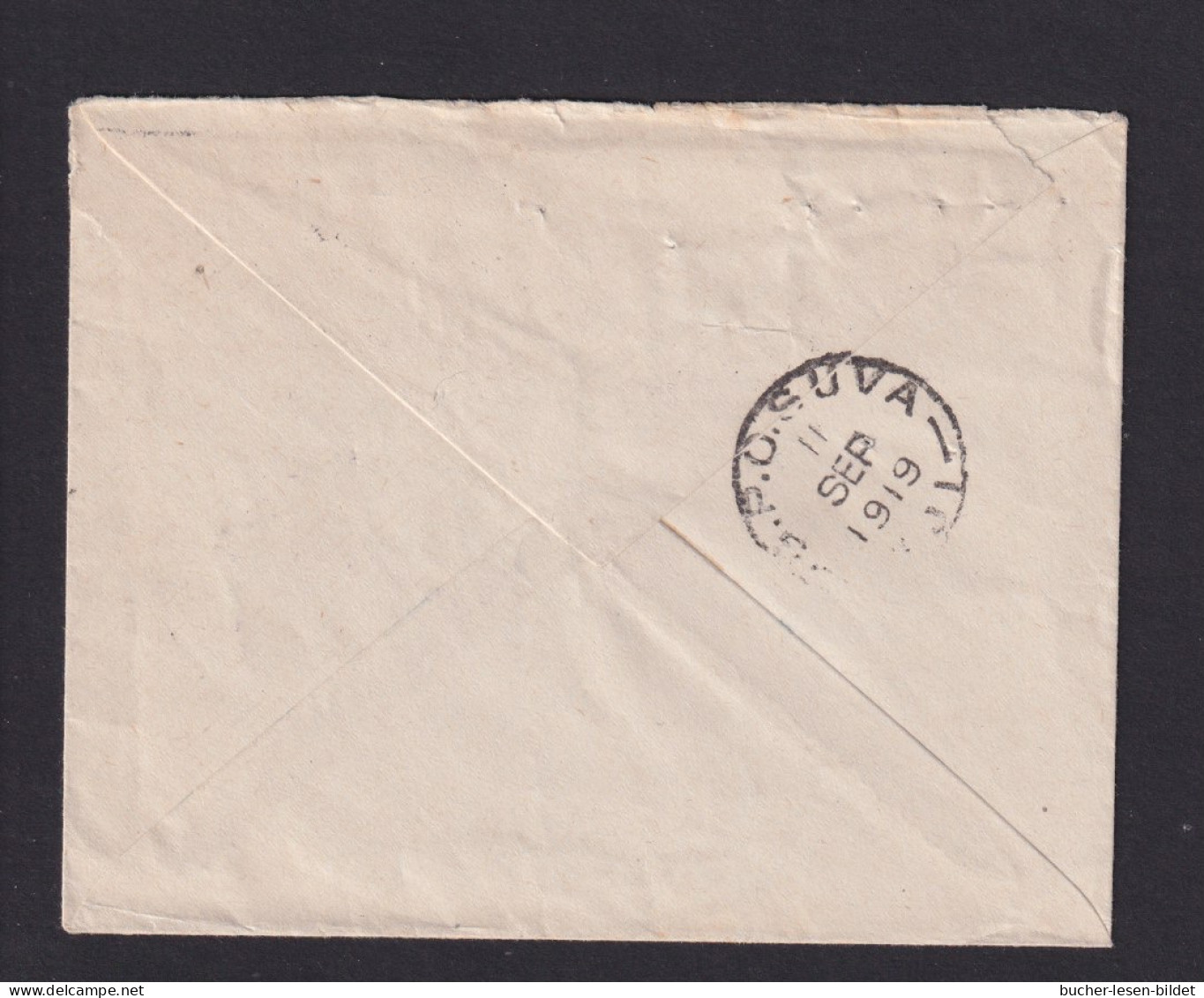 1919 - 2 P. Auf Brief Ab LABASA Nach USA - Nachgebühr - Fidschi-Inseln (...-1970)